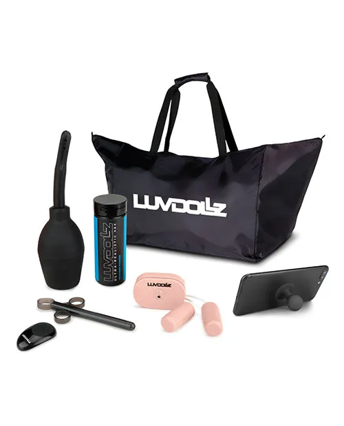 Luvdolz Remote Control Rechargeable Spread Eagle Pussy Ass Wdouche Ivory Electric Eel INC Male Sex Toys