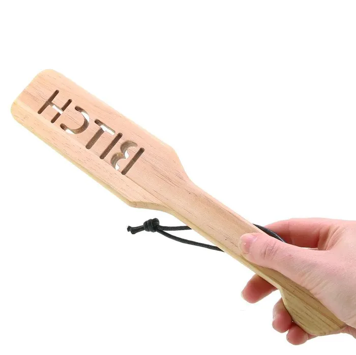 Vibrators pink cherry Spartacus Wood BITCH Paddle