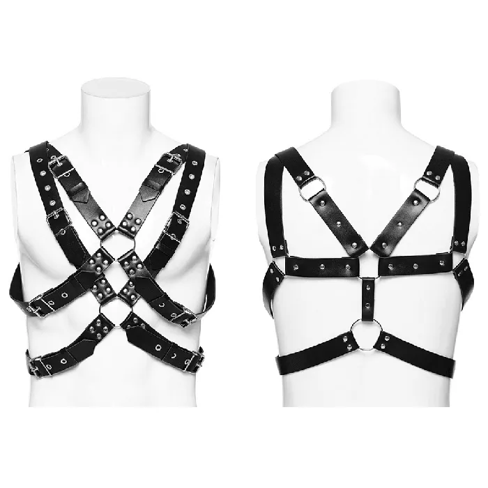 Female Sex Toys Dynamic Leather Body Harness featuring Metal Embellishments EVEs SECRETS