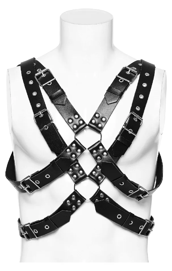 Female Sex Toys Dynamic Leather Body Harness featuring Metal Embellishments EVEs SECRETS