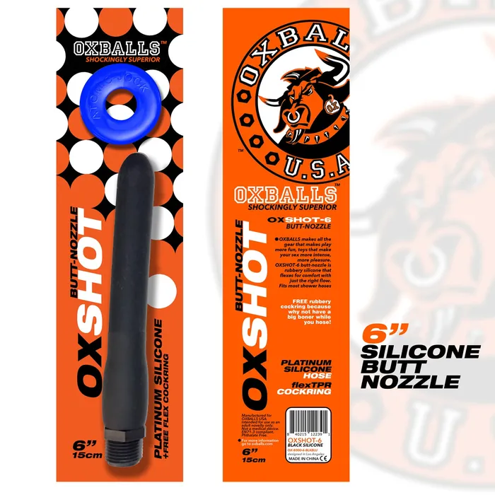 Holiday Blowout Sale Oxshot ButtNozzle Shower Hose 6 Inch Black Blue Anal Holiday Blowout Sale Oxshot ButtNozzle Shower Hose 6 Inch Black Blue Anal